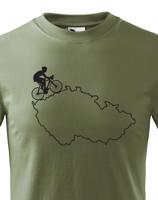 Dětské tričko pro cyklisty s mapou Čr