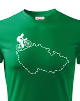 Dětské tričko pro cyklisty s mapou Čr