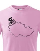Dětské tričko pro cyklisty s mapou Čr