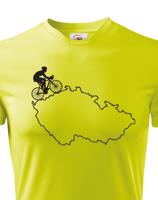 Dětské tričko pro cyklisty s mapou Čr