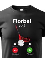 Dětské tričko pro florbalisty s potiskem florbal volá - dárek pro florbalisty