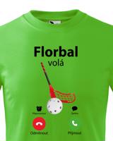 Dětské tričko pro florbalisty s potiskem florbal volá - dárek pro florbalisty