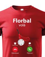 Dětské tričko pro florbalisty s potiskem florbal volá - dárek pro florbalisty