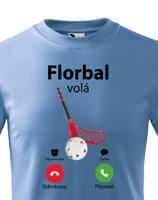 Dětské tričko pro florbalisty s potiskem florbal volá - dárek pro florbalisty