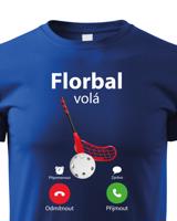 Dětské tričko pro florbalisty s potiskem florbal volá - dárek pro florbalisty