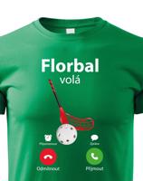 Dětské tričko pro florbalisty s potiskem florbal volá - dárek pro florbalisty