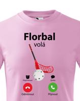 Dětské tričko pro florbalisty s potiskem florbal volá - dárek pro florbalisty