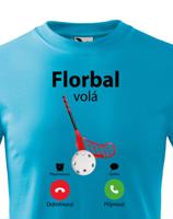 Dětské tričko pro florbalisty s potiskem florbal volá - dárek pro florbalisty