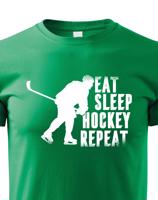 Dětské tričko pro hokejisty Eat, sleep, hockey, repeat -  skvělý dárek pro hokejisty