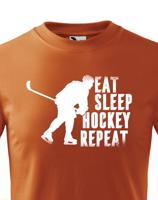 Dětské tričko pro hokejisty Eat, sleep, hockey, repeat -  skvělý dárek pro hokejisty
