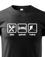 Dětské tričko pro hokejisty Jídlo spánek hokej - skvělý dárek pro hokejisty