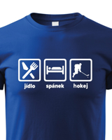 Dětské tričko pro hokejisty Jídlo spánek hokej - skvělý dárek pro hokejisty