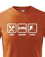 Dětské tričko pro hokejisty Jídlo spánek hokej - skvělý dárek pro hokejisty