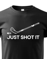 Dětské tričko pro hokejisty Just shot it - skvělý dárek pro hokejisty