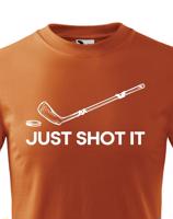Dětské tričko pro hokejisty Just shot it - skvělý dárek pro hokejisty