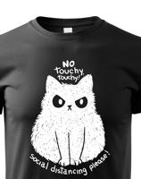 Dětské tričko pro milovníky koček s vtipným potiskem - No touchy touchy!