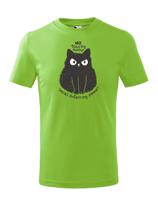 Dětské tričko pro milovníky koček s vtipným potiskem - No touchy touchy!