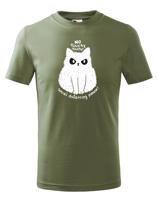 Dětské tričko pro milovníky koček s vtipným potiskem - No touchy touchy!