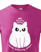 Dětské tričko pro milovníky koček s vtipným potiskem - No touchy touchy!