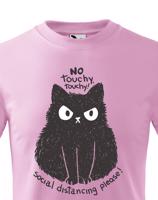 Dětské tričko pro milovníky koček s vtipným potiskem - No touchy touchy!