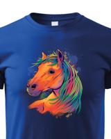 Dětské tričko pro milovníky koní - barevný kůň - kvalitní tisk a rychlé dodání