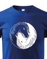 Dětské tričko pro milovníky koní - Jing jang koně - pro milovnici koní