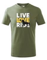 Dětské tričko pro milovníky koní - Live love ride