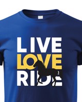 Dětské tričko pro milovníky koní - Live love ride