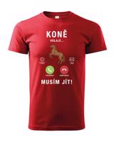 Dětské tričko pro milovníky koní s potiskem Koně volají musím jít...