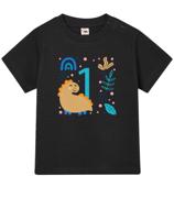 Dětské tričko pro nejmenší – narozeninový dinosaurus s volitelným věkem