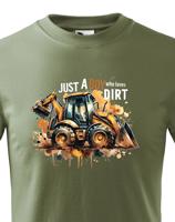 Dětské tričko s  bagrem