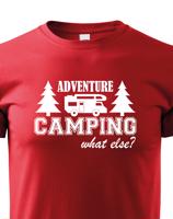 Dětské tričko s karavanem - Adventure Camping what else?