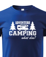Dětské tričko s karavanem - Adventure Camping what else?