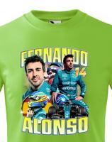 Dětské tričko s motivem závodníka F1 - Fernando Alonso - pro milovníky motosportu