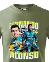 Dětské tričko s motivem závodníka F1 - Fernando Alonso - pro milovníky motosportu