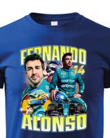 Dětské tričko s motivem závodníka F1 - Fernando Alonso - pro milovníky motosportu