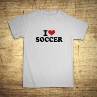 Detské tričko s motívom I love soccer