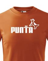 ★ Dětské tričko s oblíbeným motivem Punťa - vtipná parodie na značku Puma