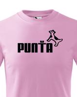 ★ Dětské tričko s oblíbeným motivem Punťa - vtipná parodie na značku Puma