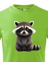 Dětské tričko s obrázkem mývala - krásný barevný motiv s plnými barvami