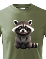 Dětské tričko s obrázkem mývala - krásný barevný motiv s plnými barvami