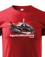 Dětské tričko s potiskem AgustaWestland AW109 - ideální dárek pro milovníky helikoptér