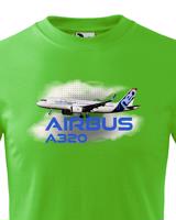 Dětské tričko s potiskem Airbus A320 tričko pro milovníky letounů