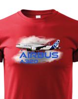 Dětské tričko s potiskem Airbus A320 tričko pro milovníky letounů