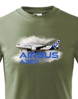 Dětské tričko s potiskem Airbus A320 tričko pro milovníky letounů