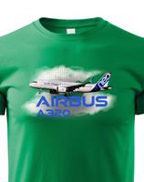 Dětské tričko s potiskem Airbus A320 tričko pro milovníky letounů