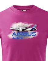 Dětské tričko s potiskem Airbus A320 tričko pro milovníky letounů