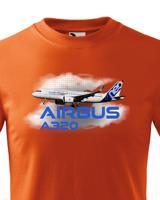 Dětské tričko s potiskem Airbus A320 tričko pro milovníky letounů