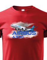 Dětské tričko s potiskem Airbus A330 tričko pro milovníky letounů
