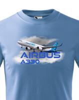 Dětské tričko s potiskem Airbus A330 tričko pro milovníky letounů